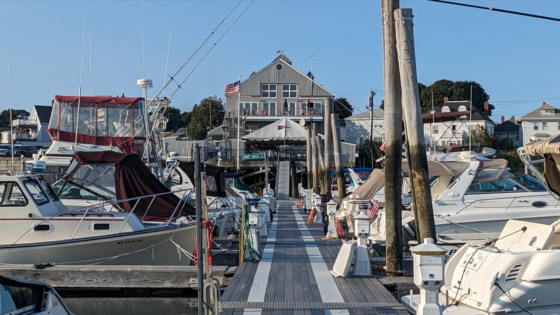 The OHYC clubhouse seen from the docks